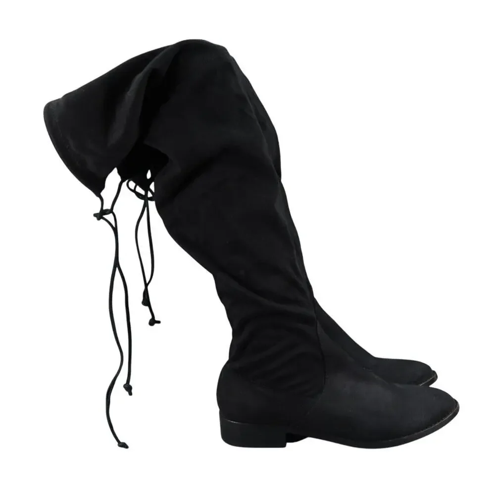 Steve Madden Shoes Womens 6.5 Boots Fashion Over The Knee Thigh High Tie Classic